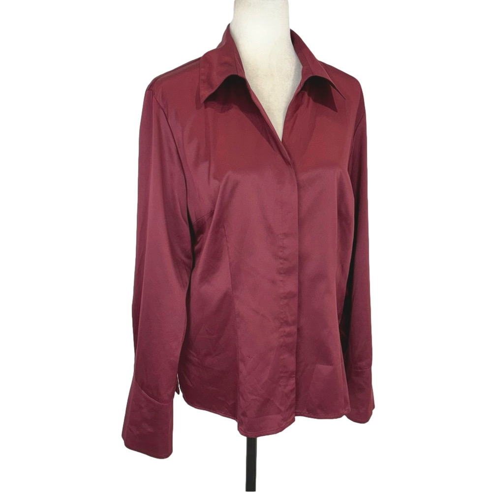 Cleo burgundy satin shirt